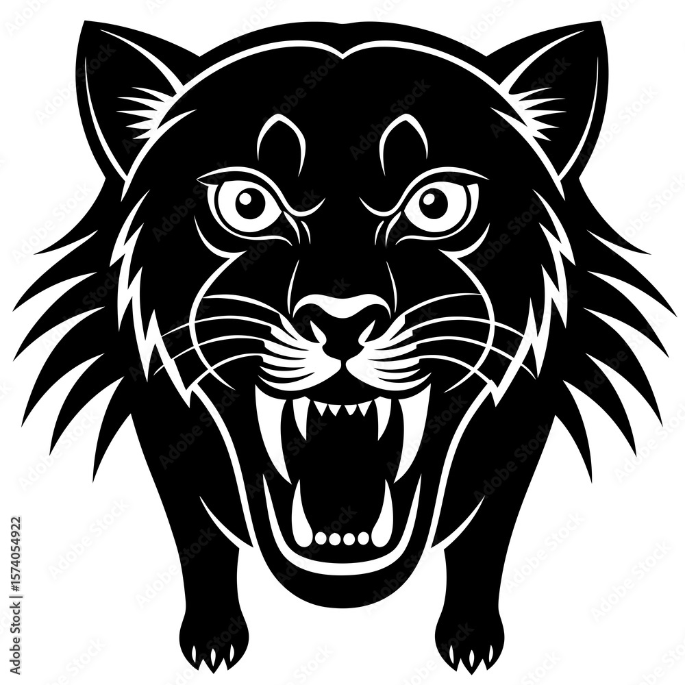 Fototapeta premium tiger head vector