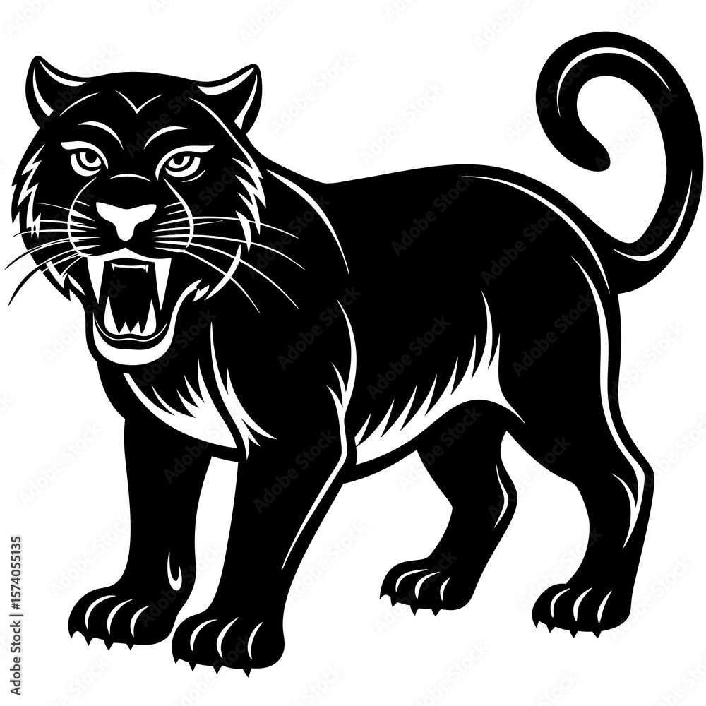 Obraz premium vector illustration of a tiger
