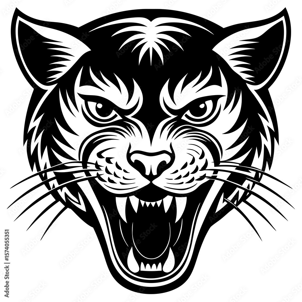 Obraz premium tiger head tattoo