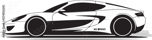 Racing Car Silhouette Vector Set