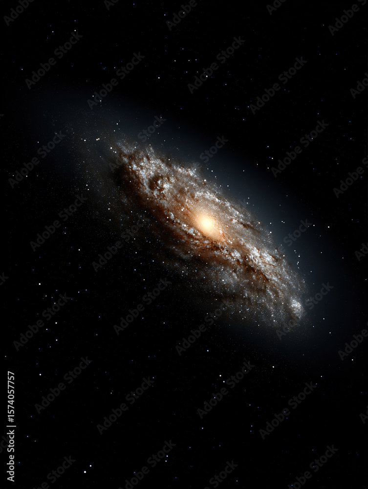 Obraz premium Stunning Spiral Galaxy in Space Surrounded by Stars