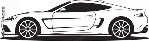 Racing Car Silhouette Vector Set