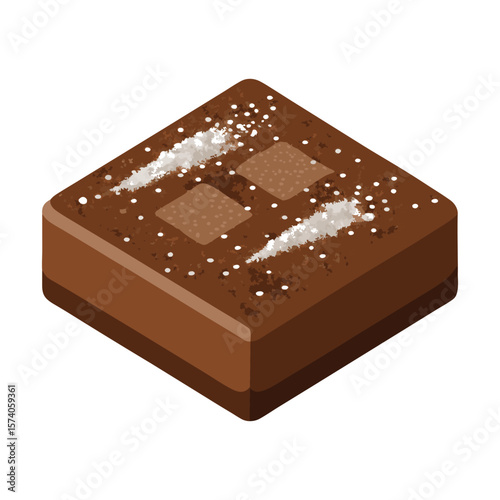 Isolated delicious dark chocolate bar, a sweet brown snack food