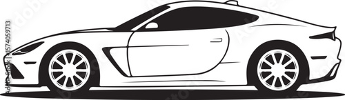 Racing Car Silhouette Vector Set