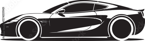 Racing Car Silhouette Vector Set