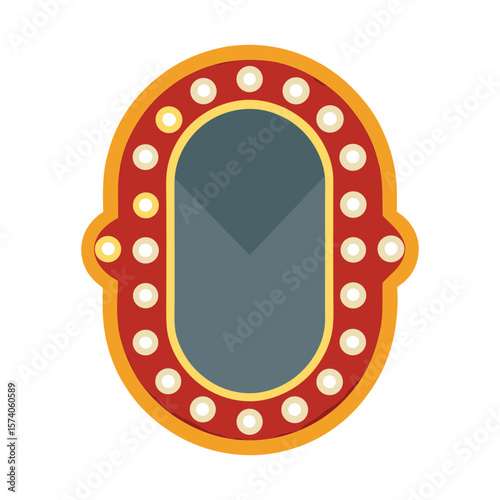 Metal horseshoe vector icon design on black background