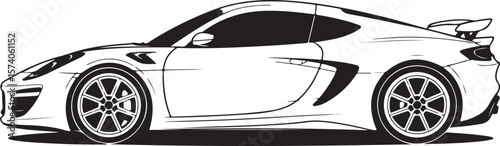 Racing Car Silhouette Vector Set