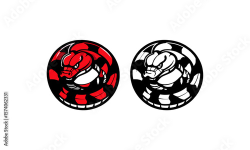 Snake and Fist in Poker Chip