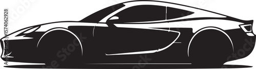 Racing Car Silhouette Vector Set