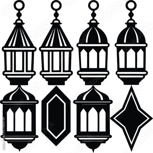 A set of vector icons and silhouettes of European city landmarks and religious buildings, perfect for travel and tourism design, travel art,  travel graphics, travel vector