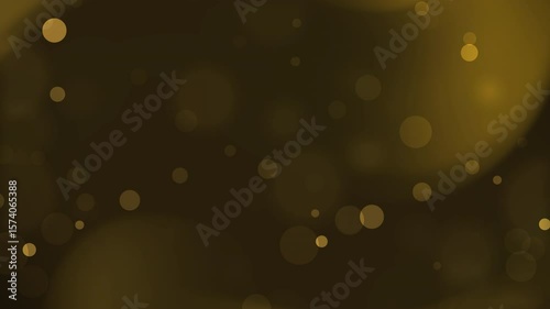 Gold bokeh lights animation on dark background. Ideal for festive, luxury, holiday, and elegant designs.