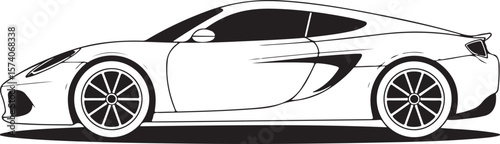 Racing Car Silhouette Vector Set