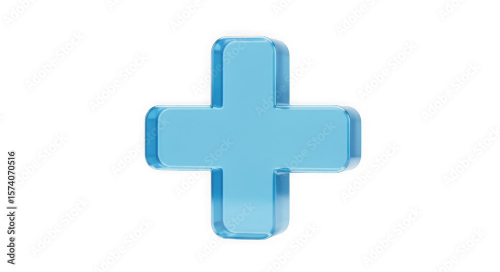 Blue Cross Icon: A solitary, translucent blue cross shines brightly against a clean, uncluttered backdrop, its simple form imbued with themes of medicine, health, and compassion. Blue Cross Icon: A solitary, translucent blue cross shines brightly against a clean, uncluttered backdrop, its simple form imbued with themes of medicine, health, and compassion.