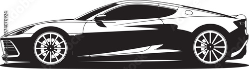 Racing Car Silhouette Vector Set