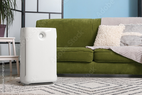 Modern air purifier in inte...