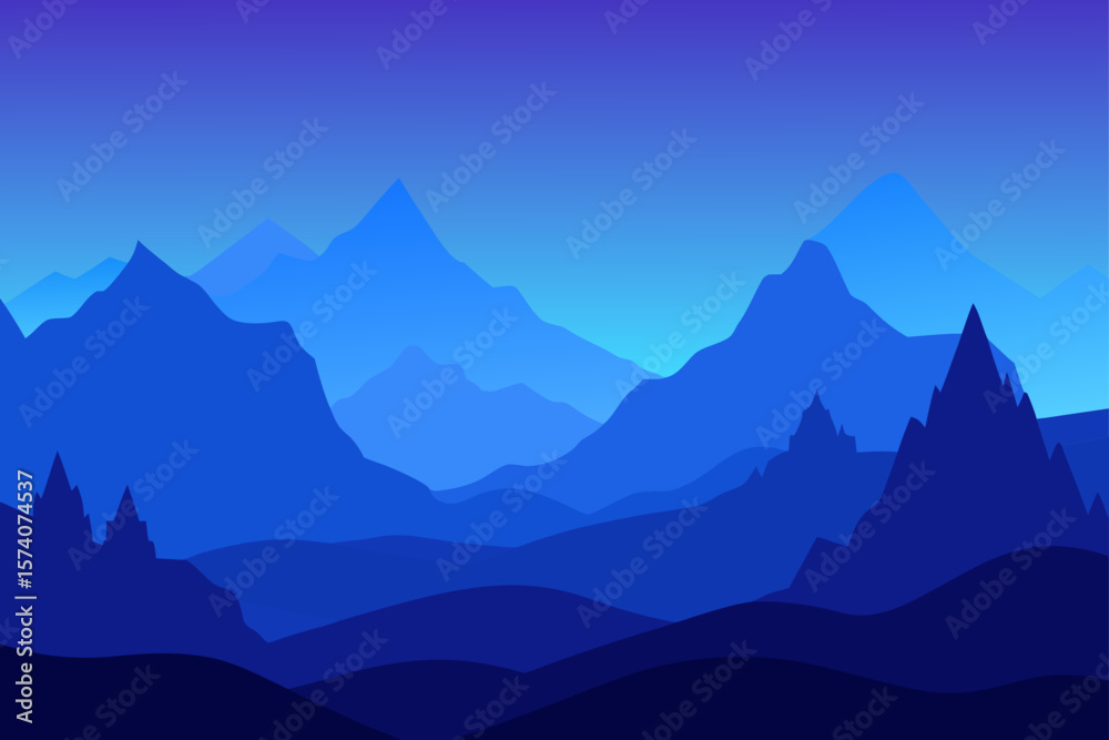 Naklejka premium mountains in the mountains