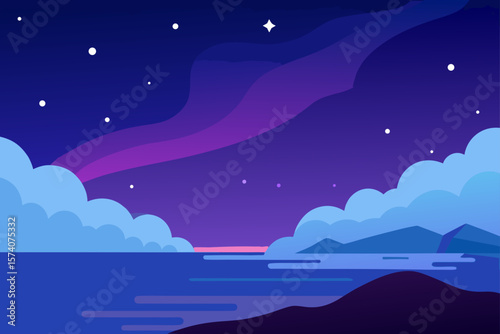 christmas night landscape