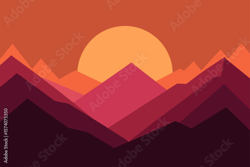 vector illustration of a desert landscape