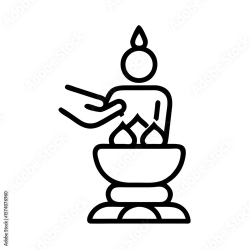 Icon buddhist offering 