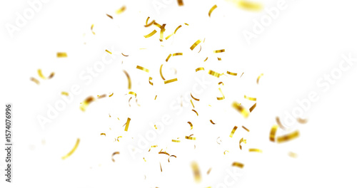 golden falling confeti on transparent background. Holiday confetti, 3D Dynamic golden confetti. 3d render Golden confetti burst for celebrate isolated on transparent background. confeti png,