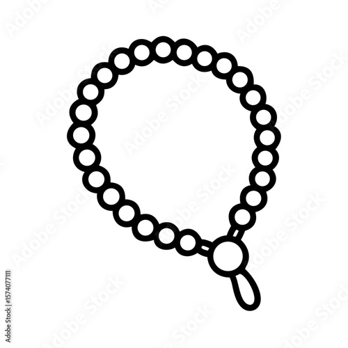 The icon of the prayer rosary  