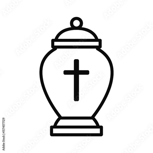 urn with ashes icon 