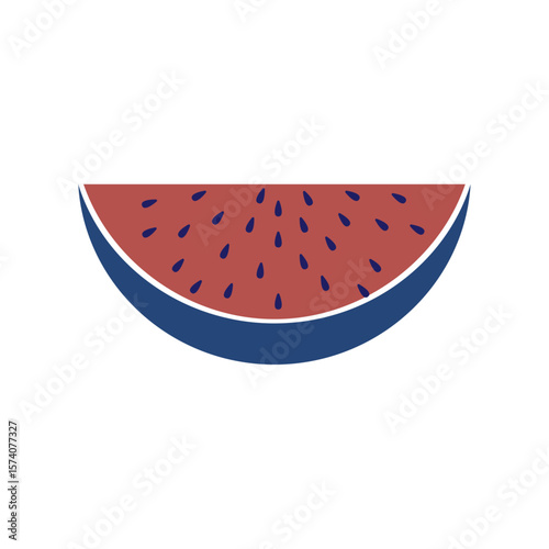 Japanese Summer Icons – Watermelon (Vector)