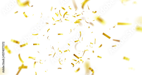 golden falling confeti on transparent background. Holiday confetti, 3D Dynamic golden confetti. 3d render Golden confetti burst for celebrate isolated on transparent background. confeti png,