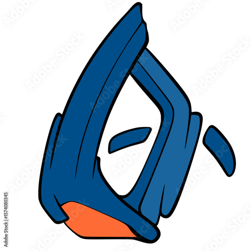 Q Graffiti Font Futuristic  Typography Alphabet Illustration
