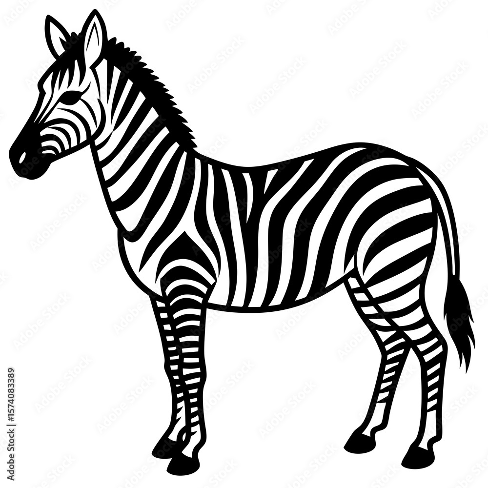 Fototapeta premium zebra vector illustration