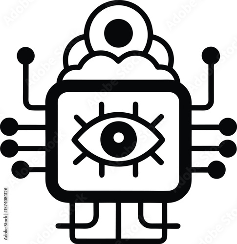 AI neurosurgery unit with a chip-patterned front