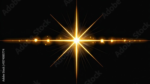 Radiant Starburst with Shimmering Light Effects in a Dark Background
