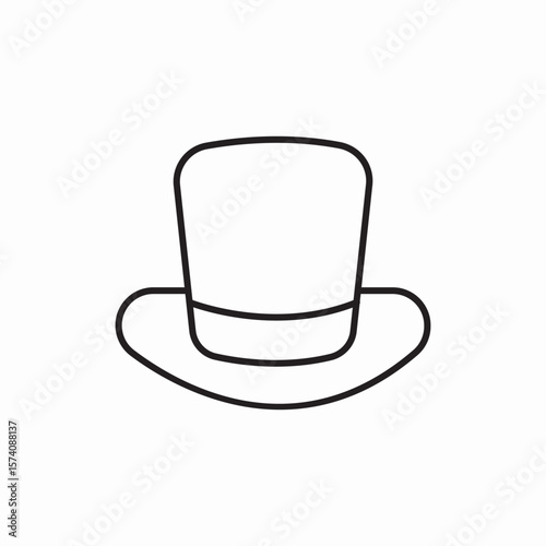 formal top hat icon vector sign