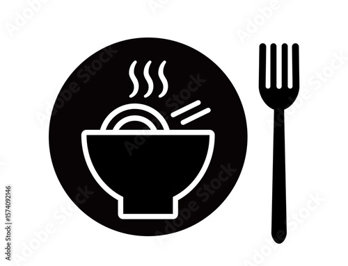 Meal icon19A-2 : meal , icon, Ramen, rice, noodles, bar, restaurant, soba