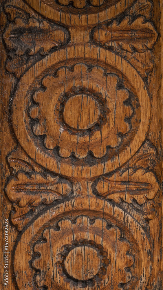 Obraz premium ARCHITECTURE - Decorative elements of very old wooden doors 