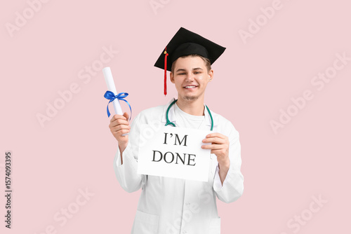 Happy male medical graduate...