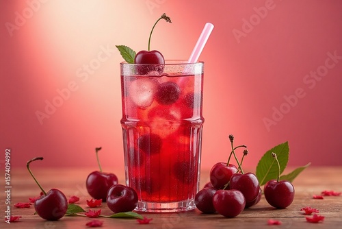Vaso de zumo de Cereza