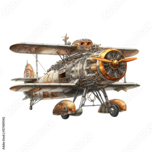 vintage steampunk aircraft