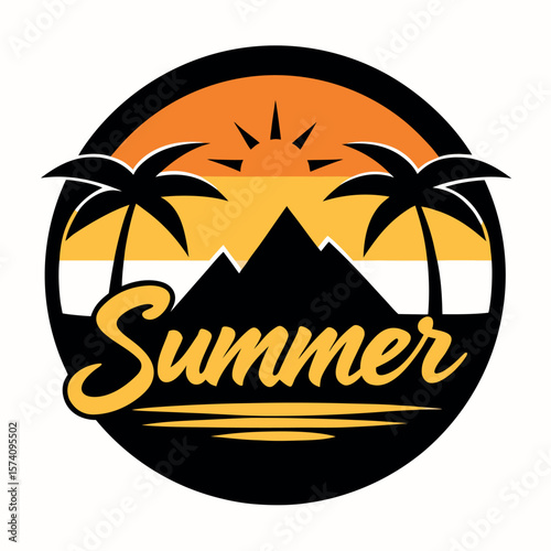          Summer logo vector illustration.
