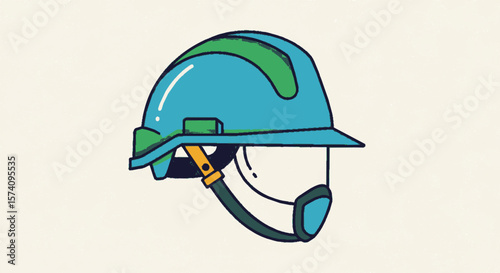 vector illustration of a helmet