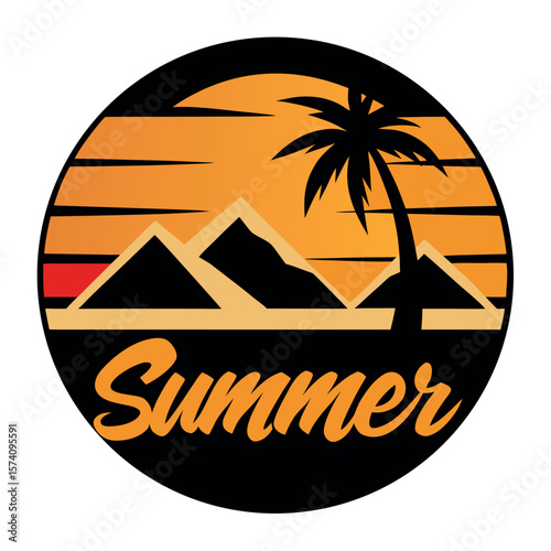          Summer logo vector illustration.
