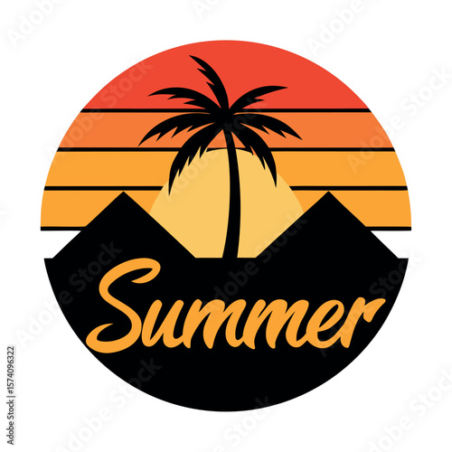          Summer logo vector illustration.

