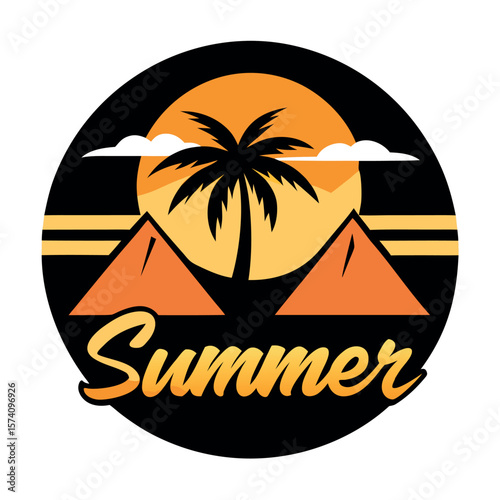          Summer logo vector illustration.
