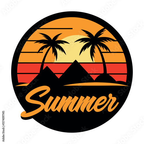          Summer logo vector illustration.
