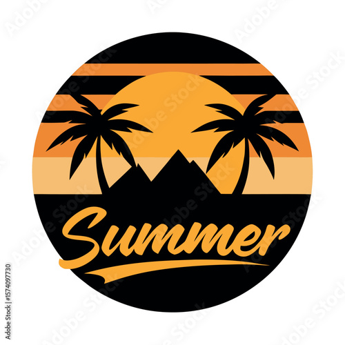          Summer logo vector illustration.
