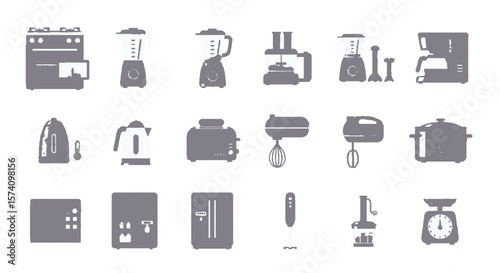 set of household appliances