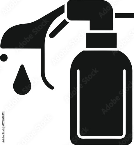 COVID nasal irrigation kit icon with a spray bottle and nose