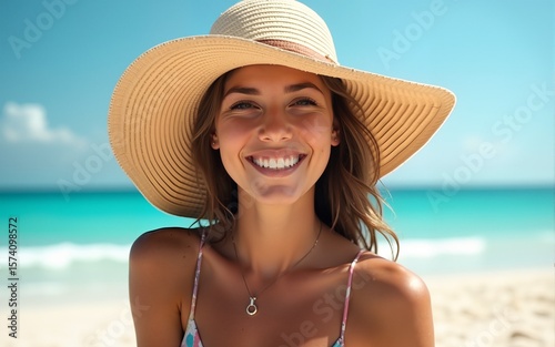Beach hat women png. High quality