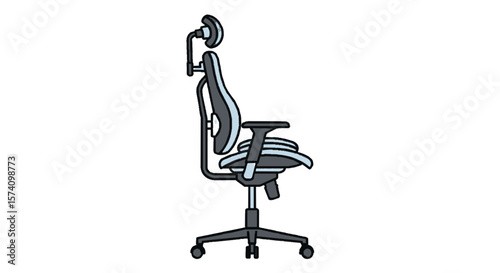 blue office chair isolated