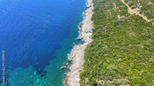 Fototapeta Naklejka Na Ścianę i Meble -  Prevlaka Park, Cape Oštra, peninsula above the Bay of Kotor, Adriatic Sea, Croatia, Europe,